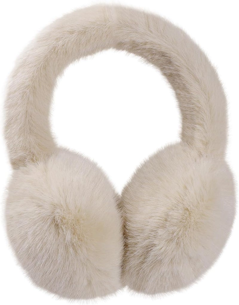 KDVOG Store Women Winter Ear Muffs Gloves Set Girls Fluffy Earmuffs Cold Weather Faux Fur Ear Warmers Touch Screen Gloves - Image 5